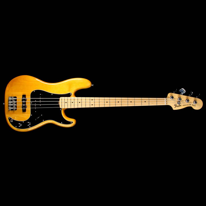 Used 2015 Fender Tony Franklin Fretted Precision Bass Electric Bass Guitar Golden Amber