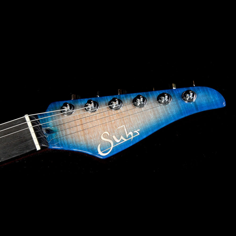 Suhr Modern Custom Carve Top Set Neck Electric Guitar Blue Burst — 4