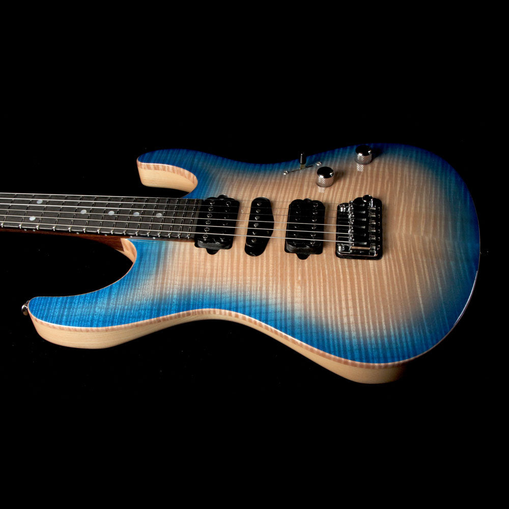 Suhr Modern Custom Carve Top Set Neck Electric Guitar Blue Burst — 5