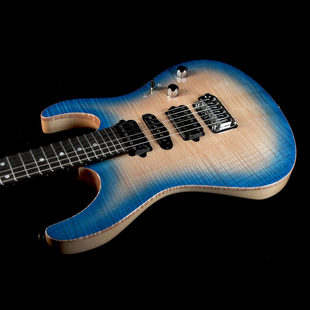 Suhr Modern Custom Carve Top Set Neck Electric Guitar Blue Burst — 6