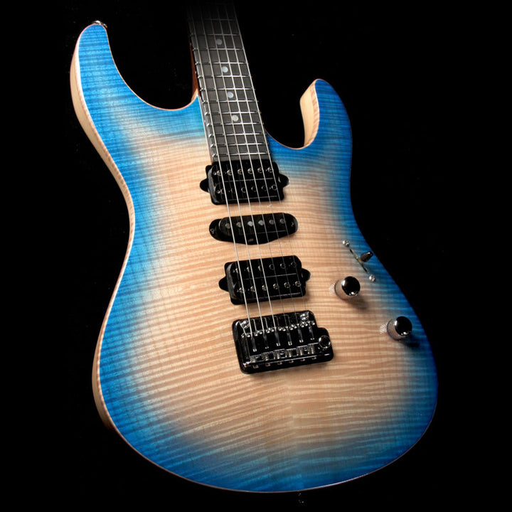 Suhr Modern Custom Carve Top Set Neck Electric Guitar Blue Burst