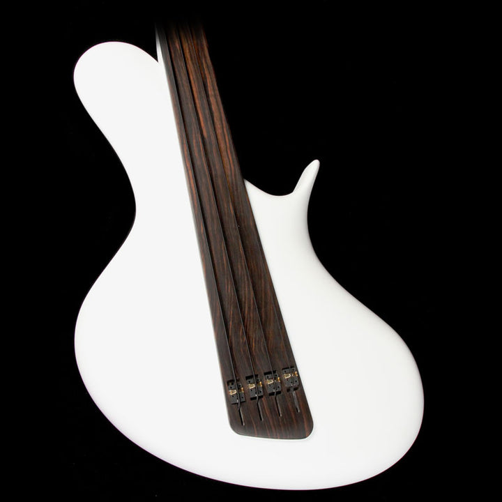 Ritter Instruments 2018 NAMM Display R8-Concept Singlecut Fretless Electric Bass Guitar Frosted Carrara White