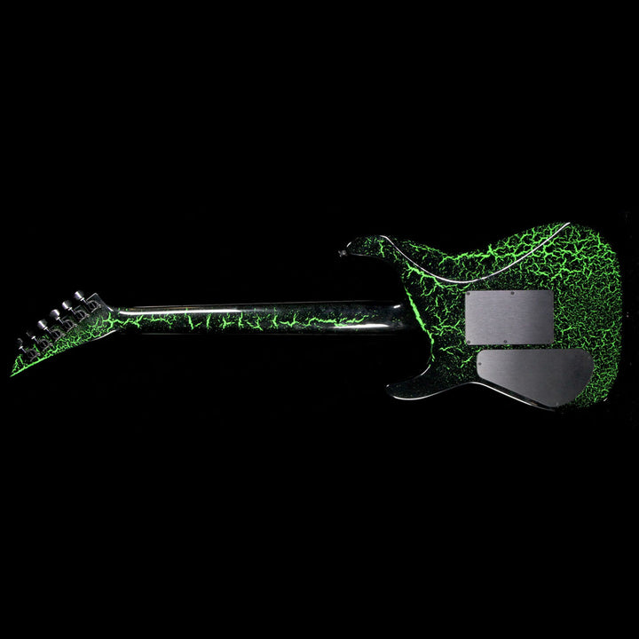 Jackson Custom Shop SL2H FR Soloist Electric Guitar Black and Green Crackle