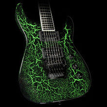Jackson Custom Shop SL2H FR Soloist Electric Guitar Black and Green Crackle
