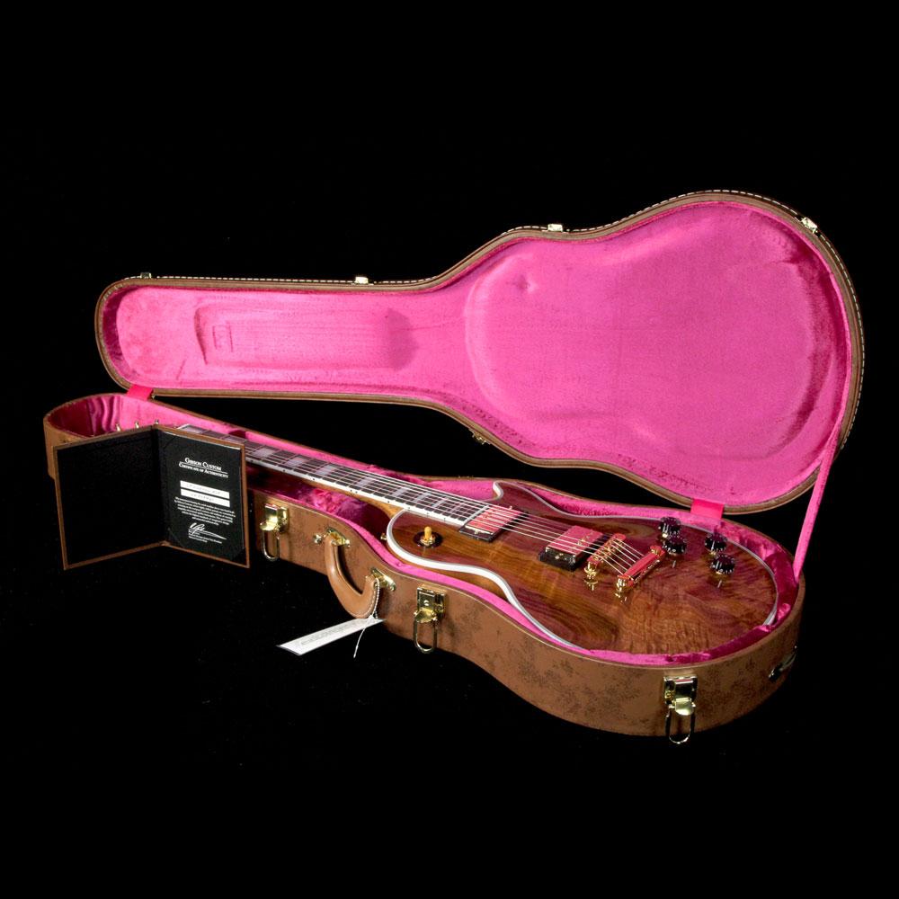 Gibson Custom Shop Les Paul Custom Koa Top Electric Guitar Natural — 6