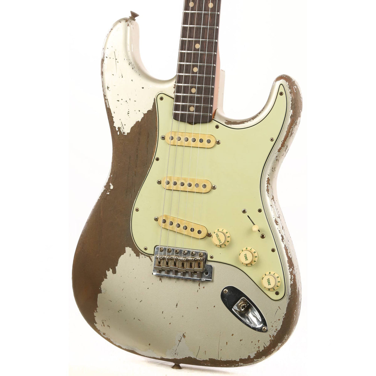 Fender Custom Shop 1959 Stratocaster Heavy Relic Roasted Alder Masterbuilt Jason Smith Faded Inca Silver — 6