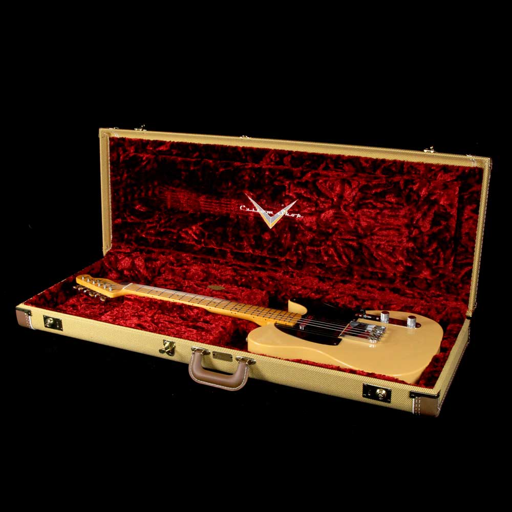 Fender Custom Shop Vintage Custom 1950 Double Esquire Nocaster Blonde Flash Coat Lacquer — 8