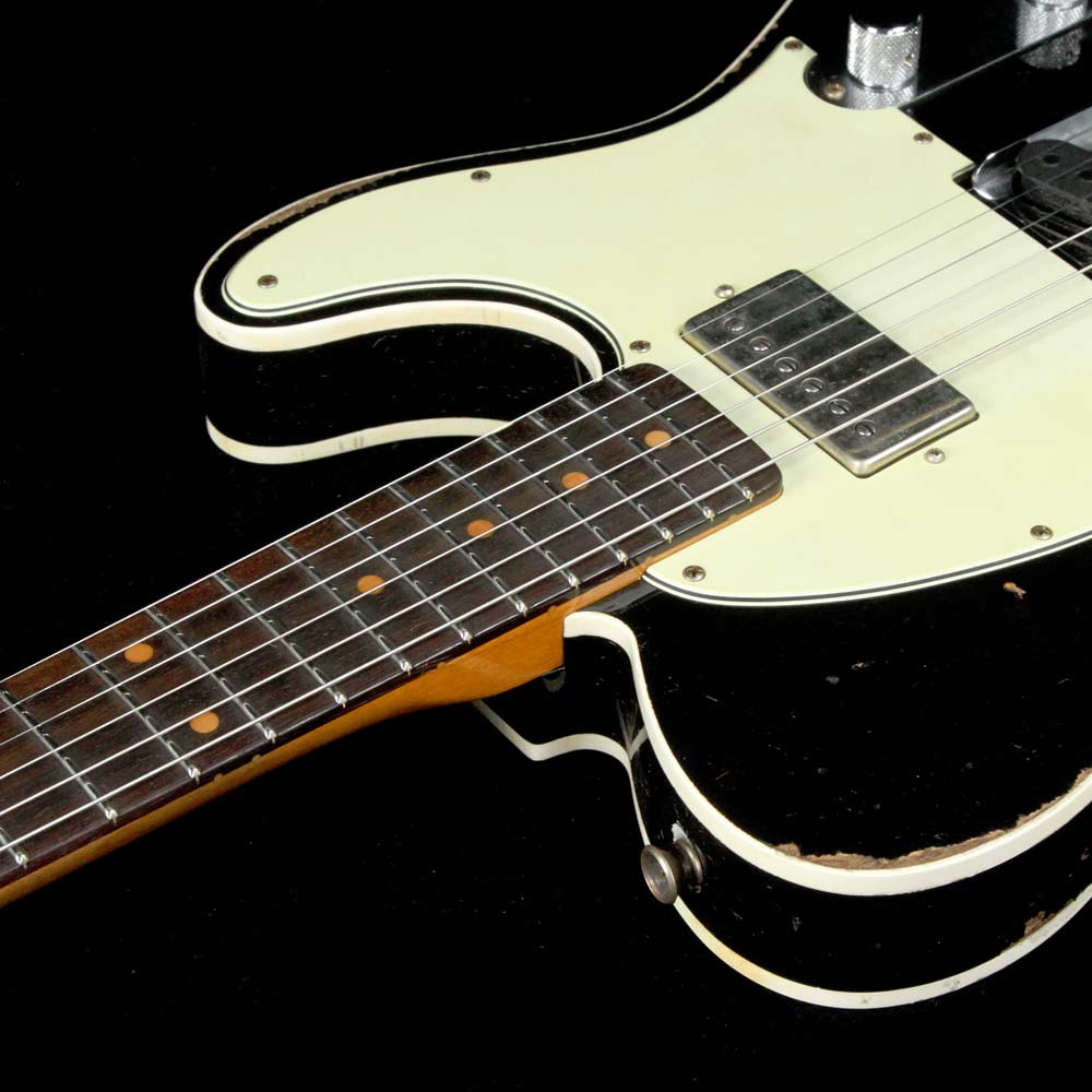 Fender Custom Shop Reverse Custom HS Telecaster Aged Black Over 3 Color Sunburst Heavy Relic — 6