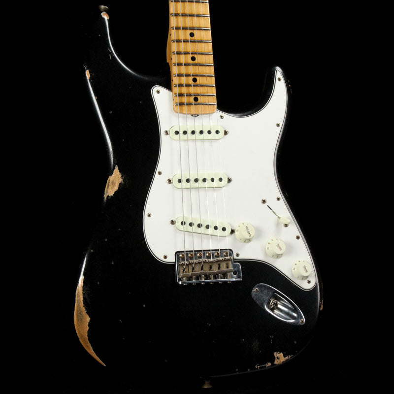 Fender Custom Shop '68 Stratocaster Relic Aged Black | The Music Zoo
