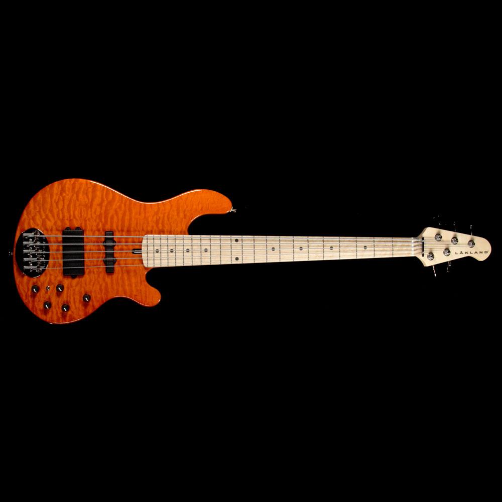 Lakland 55-94 Deluxe 5-String Bass Transparent Amber — 1