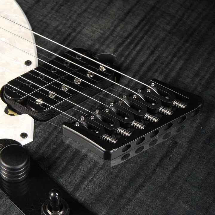 Ormsby GTR Production Model TX6 Eaton Special Left-Handed Electric Guitar Trans Black Flame Top