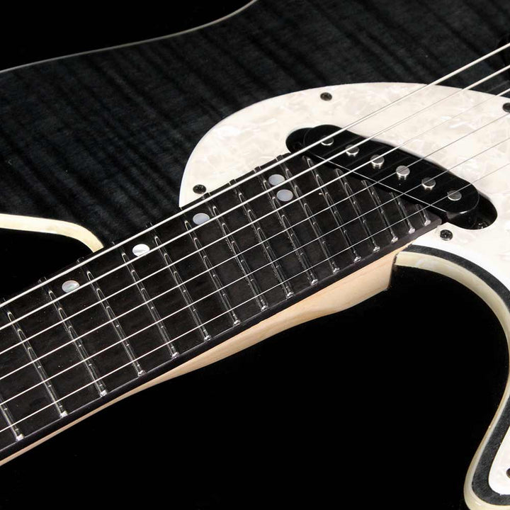 Ormsby GTR Production Model TX6 Eaton Special Left-Handed Electric Guitar Trans Black Flame Top