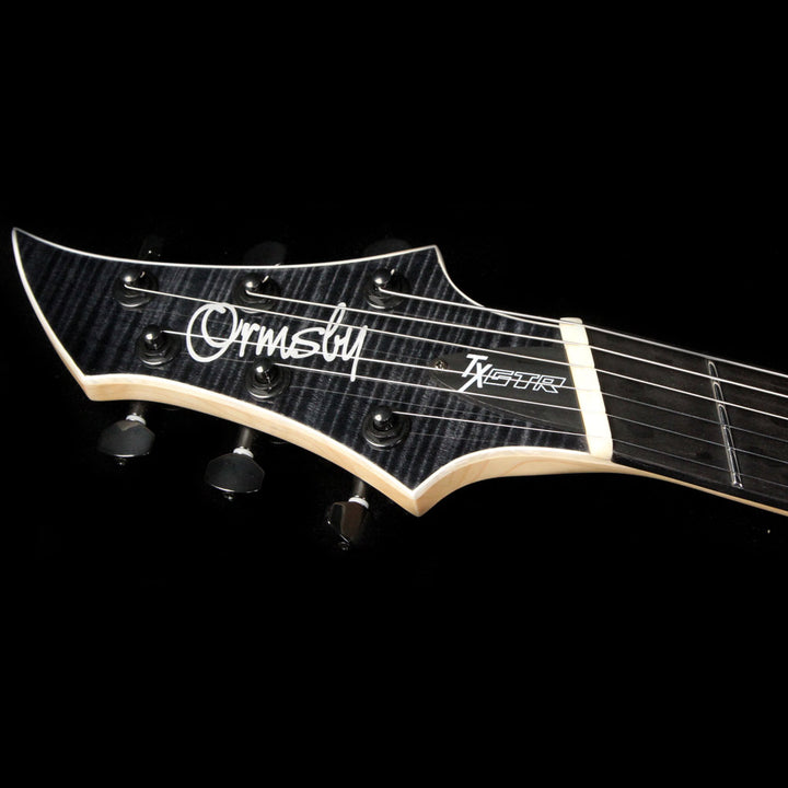 Ormsby GTR Production Model TX6 Eaton Special Left-Handed Electric Guitar Trans Black Flame Top