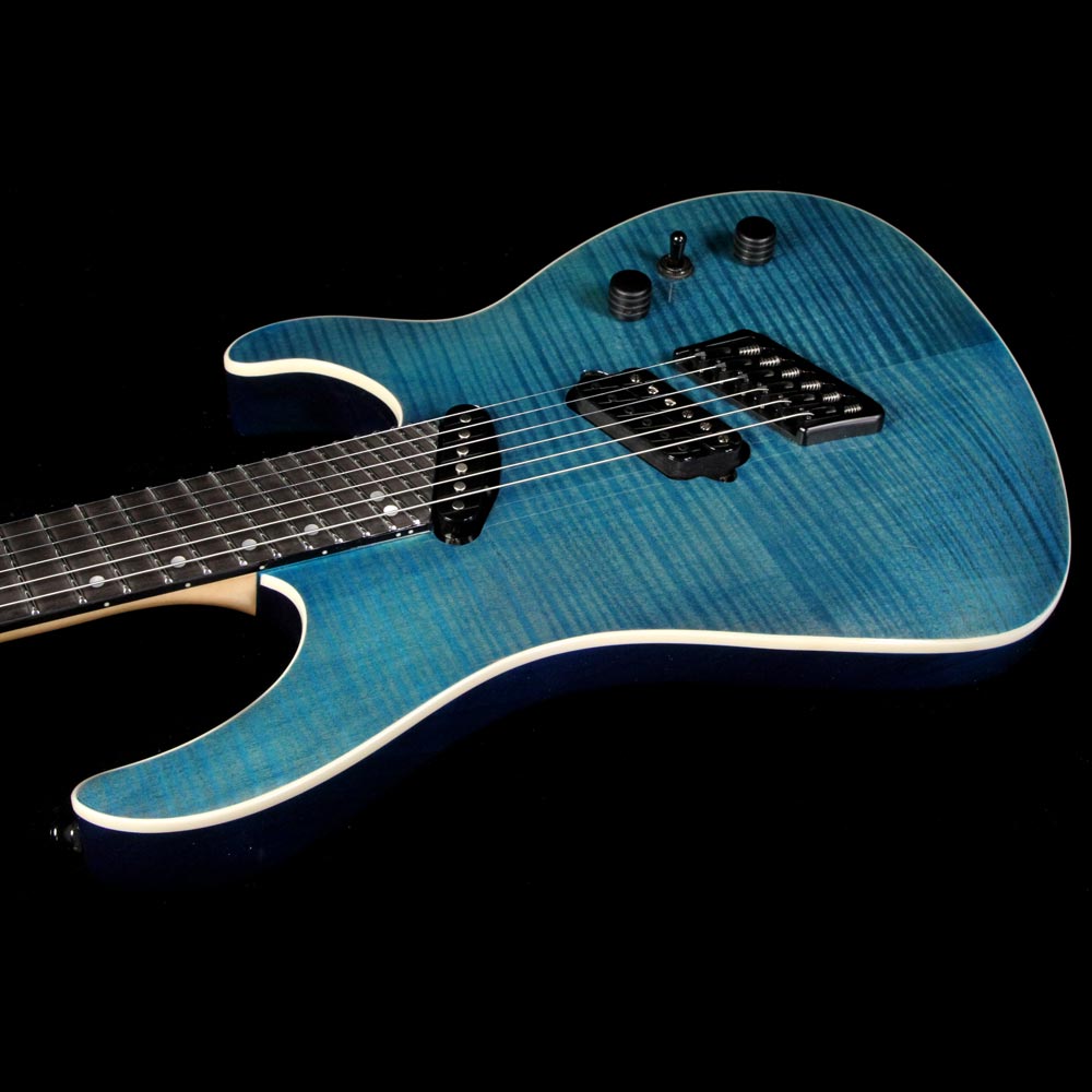 Ormsby GTR Production Model SX 6 Electric Guitar Tropical Blue Flame — 4