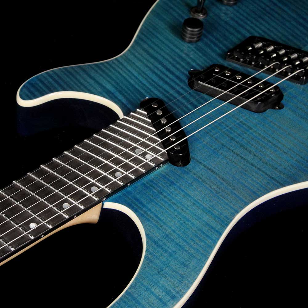 Ormsby GTR Production Model SX 6 Electric Guitar Tropical Blue Flame — 8
