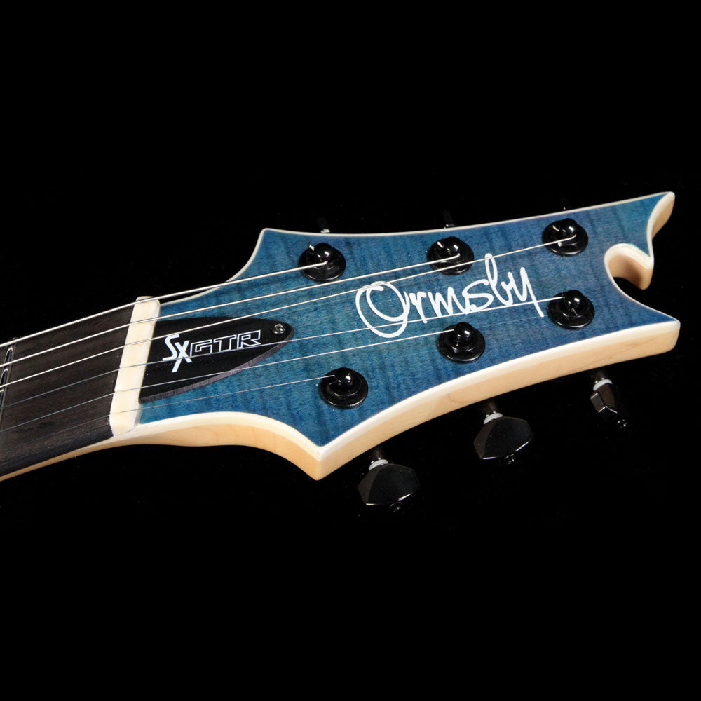 Ormsby GTR Production Model SX 6 Electric Guitar Tropical Blue Flame — 9