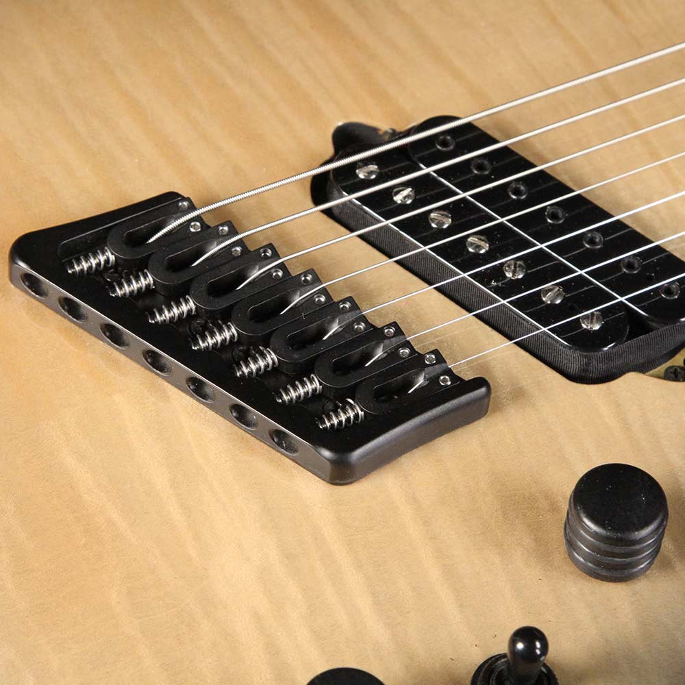 Ormsby GTR Production Model SX 7 7-String Electric Guitar Charcoal Burst Flame — 7