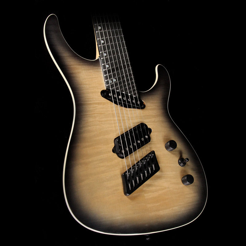Ormsby GTR Production Model SX 7 7-String Electric Guitar Charcoal Burst Flame — 1