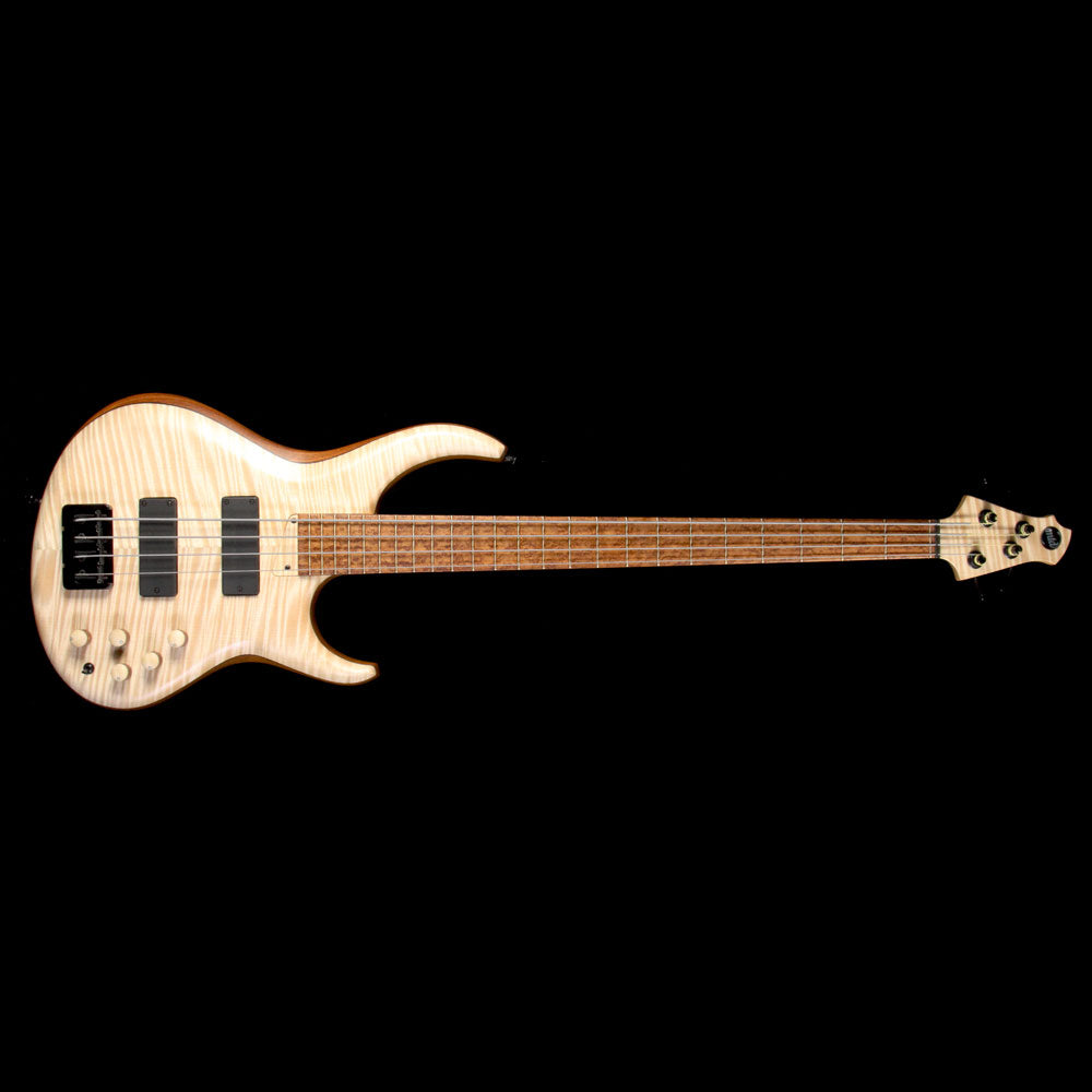 Used MTD 434 Electric Bass Guitar Flamed English Sycamore and Roasted Ash Natural — 2