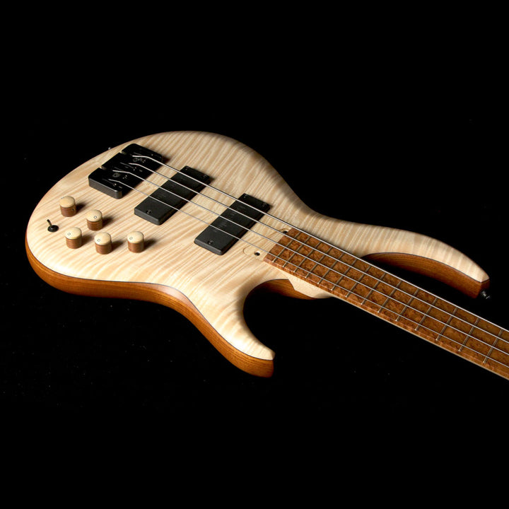 Used MTD 434 Electric Bass Guitar Flamed English Sycamore and Roasted Ash Natural