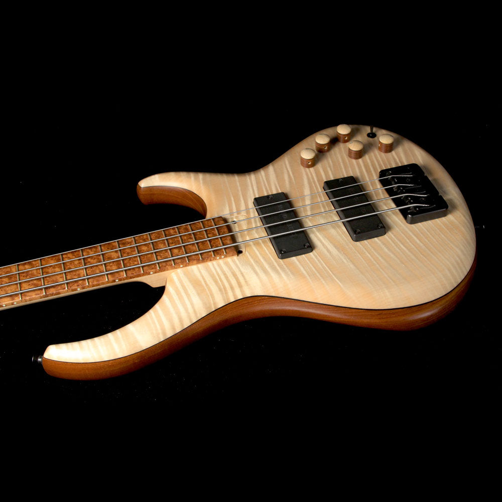 Used MTD 434 Electric Bass Guitar Flamed English Sycamore and Roasted Ash Natural — 6