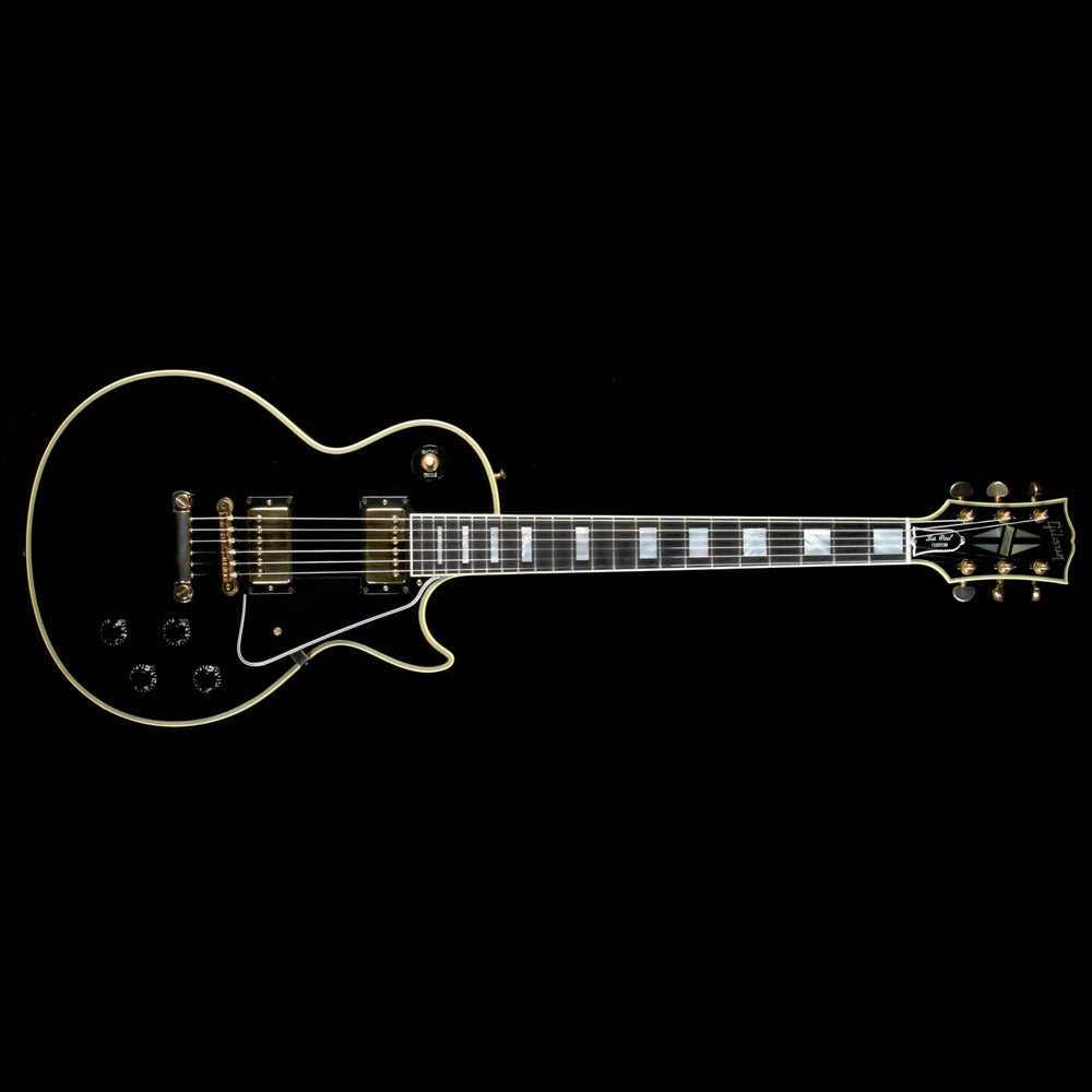 Used 2002 Gibson Custom Shop '57 Les Paul Custom Electric Guitar Ebony — 2