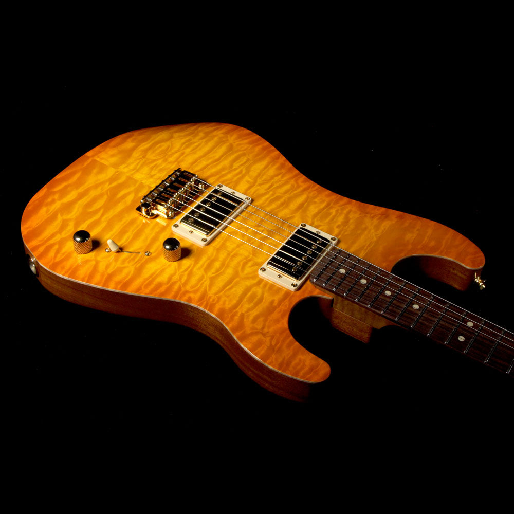 LSL Instruments XT2-DX Electric Guitar Transparent Amber — 7