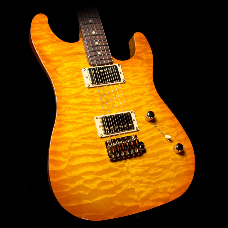 LSL Instruments XT2-DX Electric Guitar Transparent Amber — 1