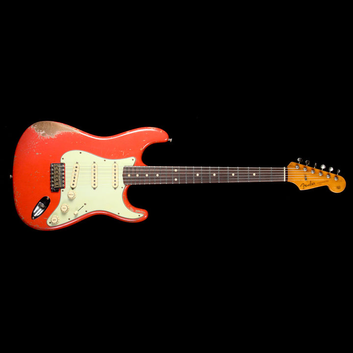 Used 2017 Fender Custom Shop Masterbuilt Dale Wilson 1961 Stratocaster Relic Electric Guitar Fiesta Red