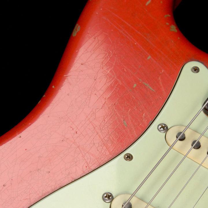 Used 2017 Fender Custom Shop Masterbuilt Dale Wilson 1961 Stratocaster Relic Electric Guitar Fiesta Red