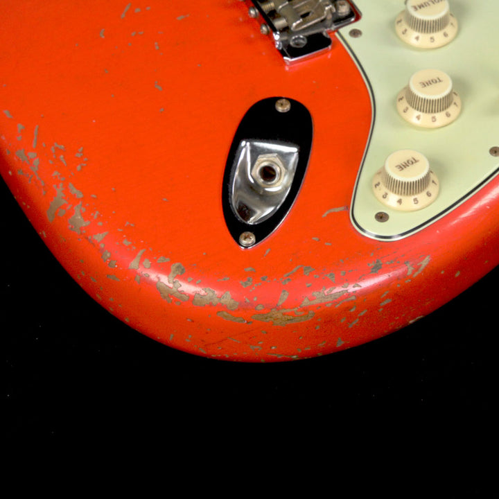 Used 2017 Fender Custom Shop Masterbuilt Dale Wilson 1961 Stratocaster Relic Electric Guitar Fiesta Red