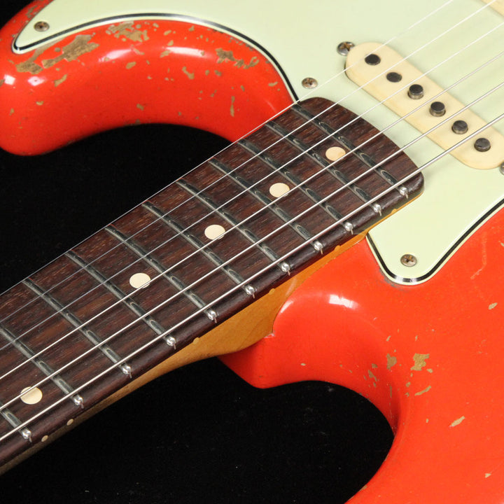 Used 2017 Fender Custom Shop Masterbuilt Dale Wilson 1961 Stratocaster Relic Electric Guitar Fiesta Red