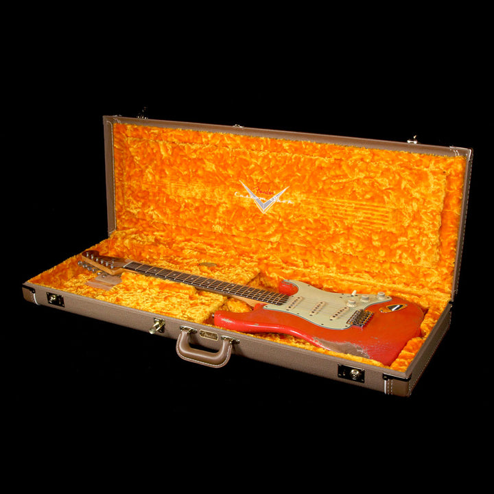 Used 2017 Fender Custom Shop Masterbuilt Dale Wilson 1961 Stratocaster Relic Electric Guitar Fiesta Red