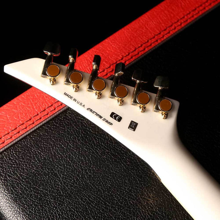 Jackson Custom Shop Randy Rhoads RR 1.5 Music Zoo Exclusive White with Black Pinstripes