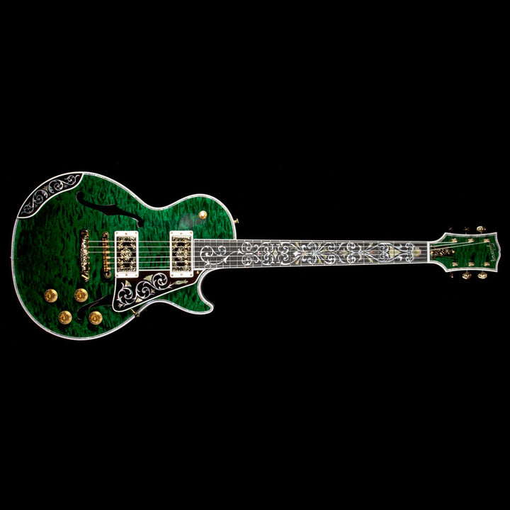 Gibson Custom Shop Bella Voce Les Paul 5A Quilt Top Electric Guitar Forest Green