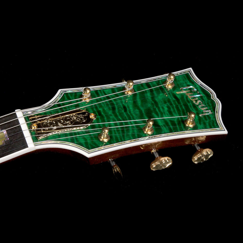 Gibson Custom Shop Bella Voce Les Paul 5A Quilt Top Electric Guitar Forest Green — 4