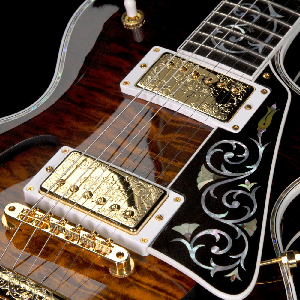Gibson Custom Shop Bella Voce Les Paul 5A Quilt Top Electric Guitar Vanessa Brown — 6