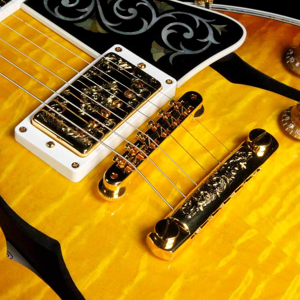 Gibson Custom Shop Bella Voce Les Paul 5A Quilt Top Honey Burst — 6