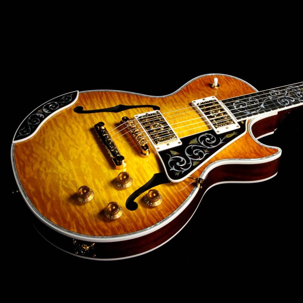 Gibson Custom Shop Bella Voce Les Paul 5A Quilt Top Honey Burst — 10