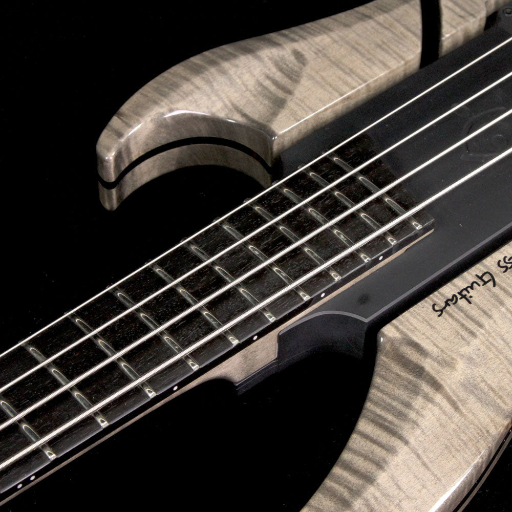 Eye's Bass EBG-3 Mercury 4 Aluminum Body Electric Bass Transparent Ebony — 5