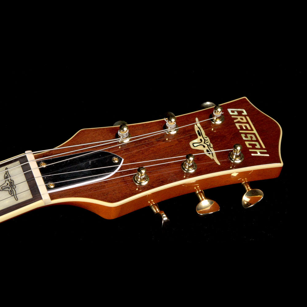Used Gretsch G6121-1955 Chet Atkins Electric Guitar Tangerine with Leather Trim — 4