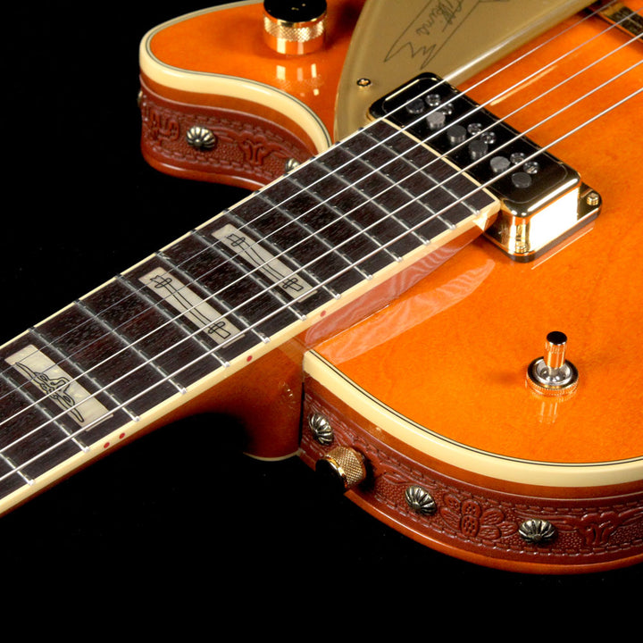 Used Gretsch G6121-1955 Chet Atkins Electric Guitar Tangerine with Leather Trim