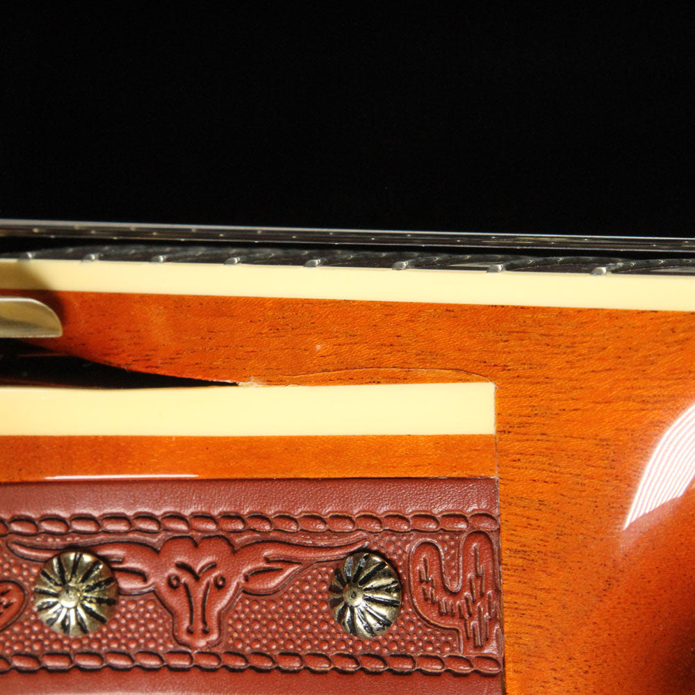 Used Gretsch G6121-1955 Chet Atkins Electric Guitar Tangerine with Leather Trim — 8