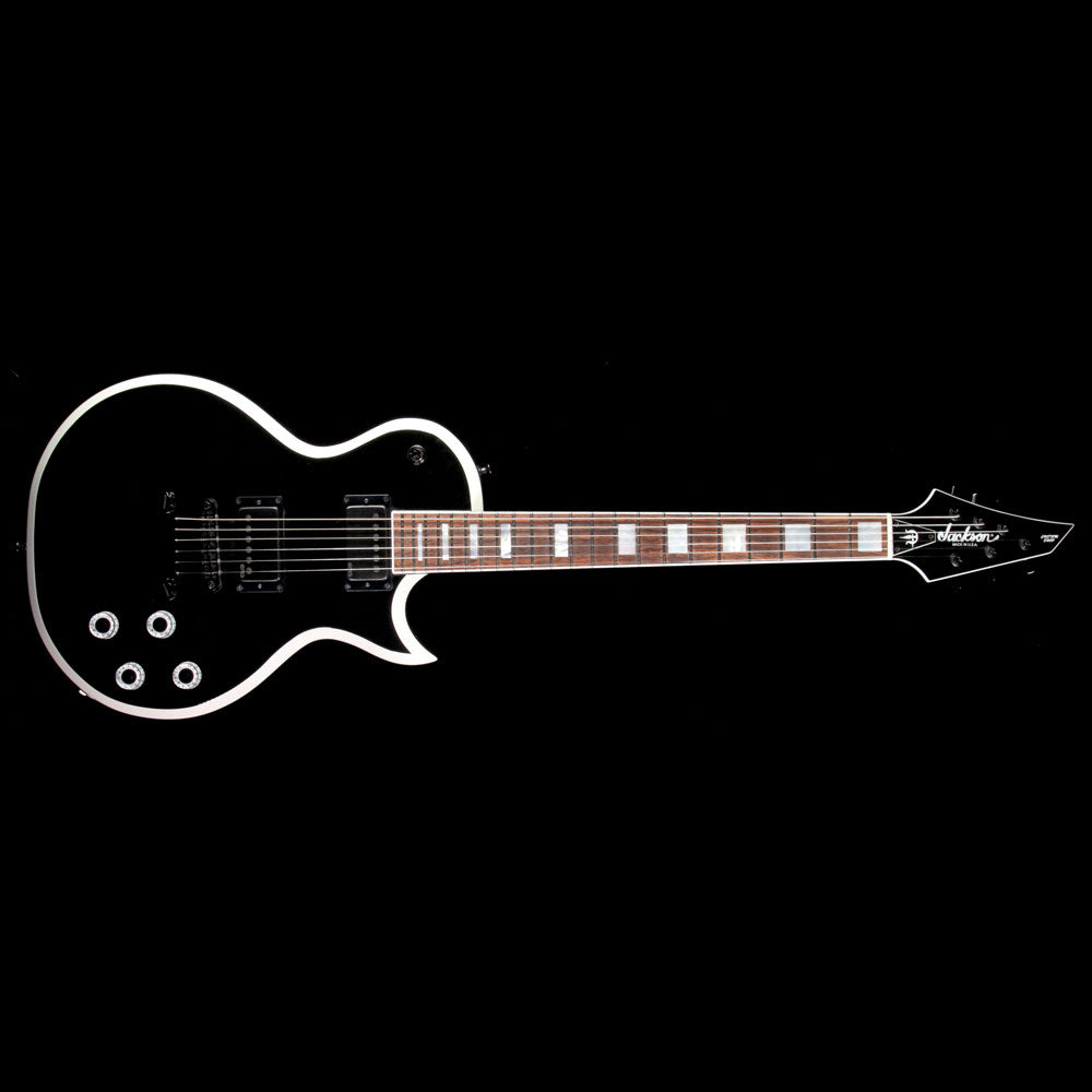 Used Jackson USA Signature Marty Friedman MF-1 Electric Guitar Black with White Bevel — 2