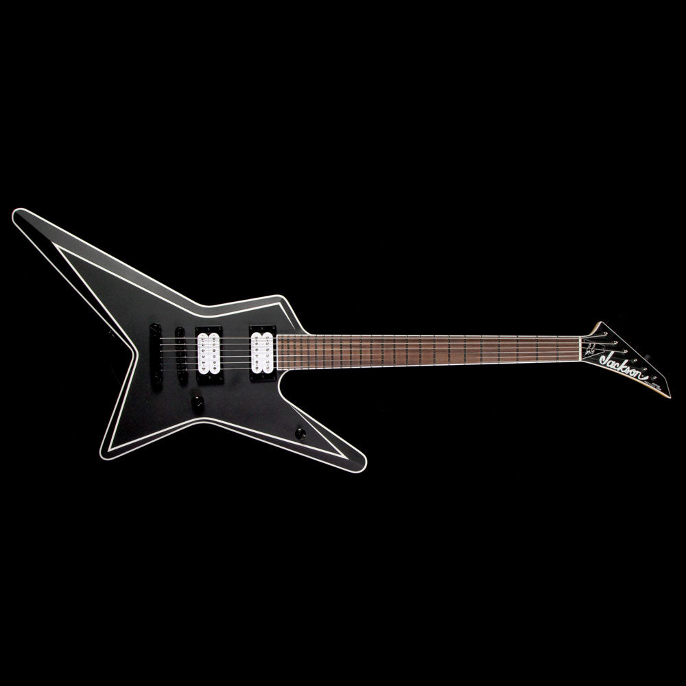 Used Jackson USA Signature Gus G. Star Electric Guitar Satin Black with White Pinstripes — 2