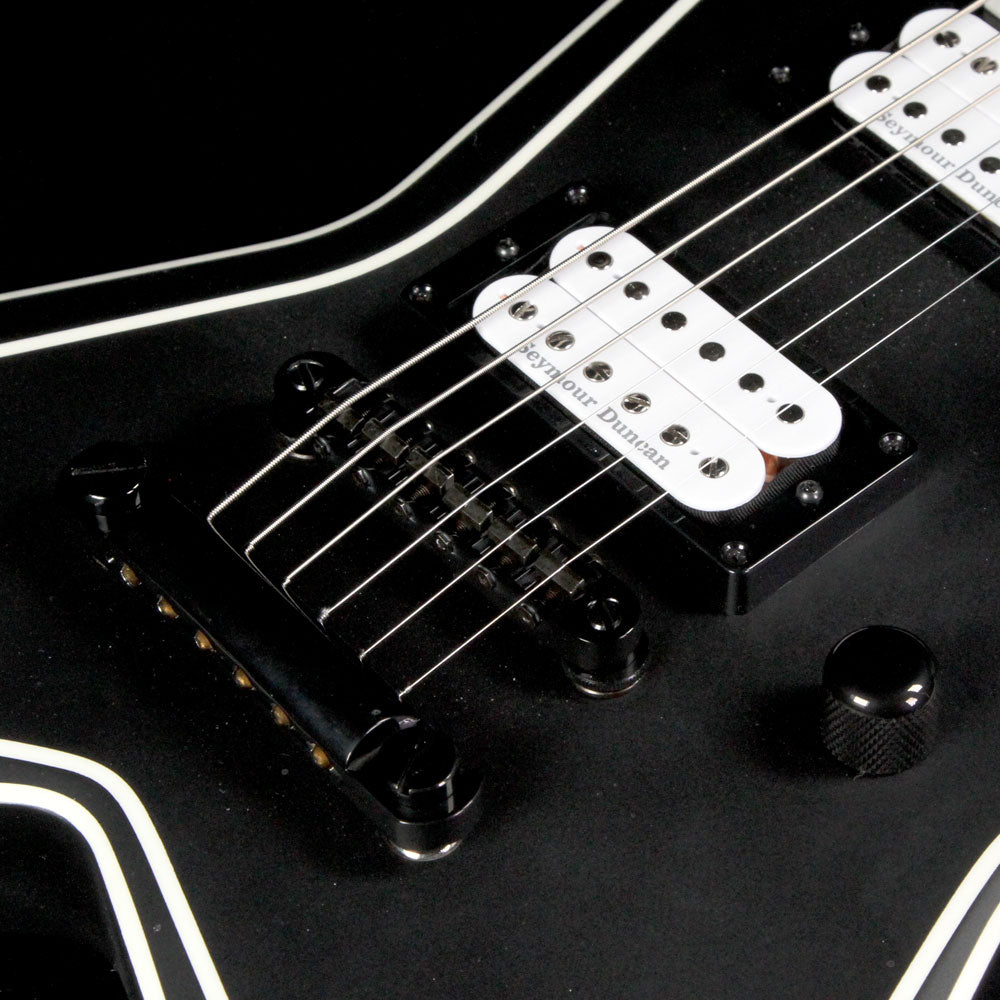 Used Jackson USA Signature Gus G. Star Electric Guitar Satin Black with White Pinstripes — 6