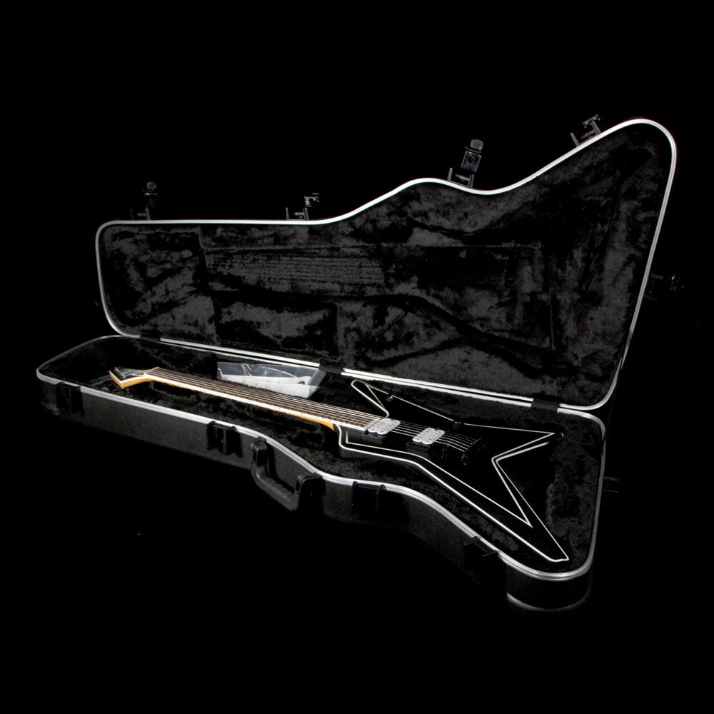 Used Jackson USA Signature Gus G. Star Electric Guitar Satin Black with White Pinstripes — 7