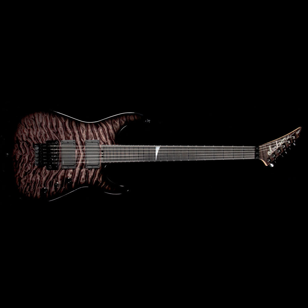 Used 2017 Jackson Custom Shop Dinky QMT Electric Guitar Transparent Black — 2