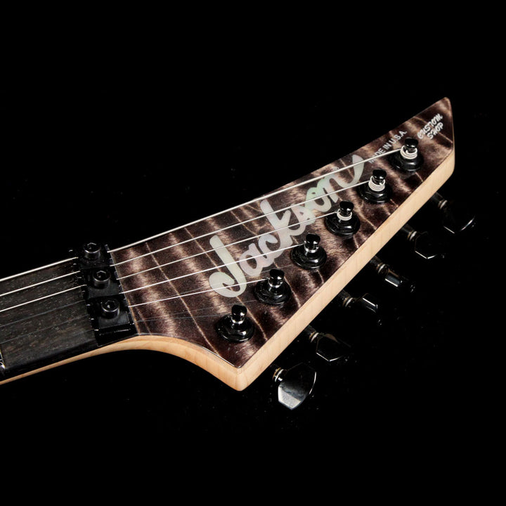 Used 2017 Jackson Custom Shop Dinky QMT Electric Guitar Transparent Black