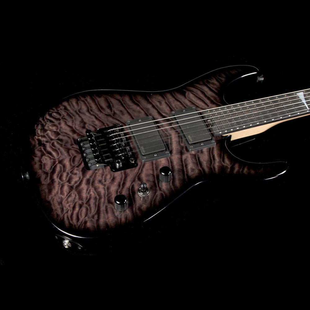 Used 2017 Jackson Custom Shop Dinky QMT Electric Guitar Transparent Black — 6